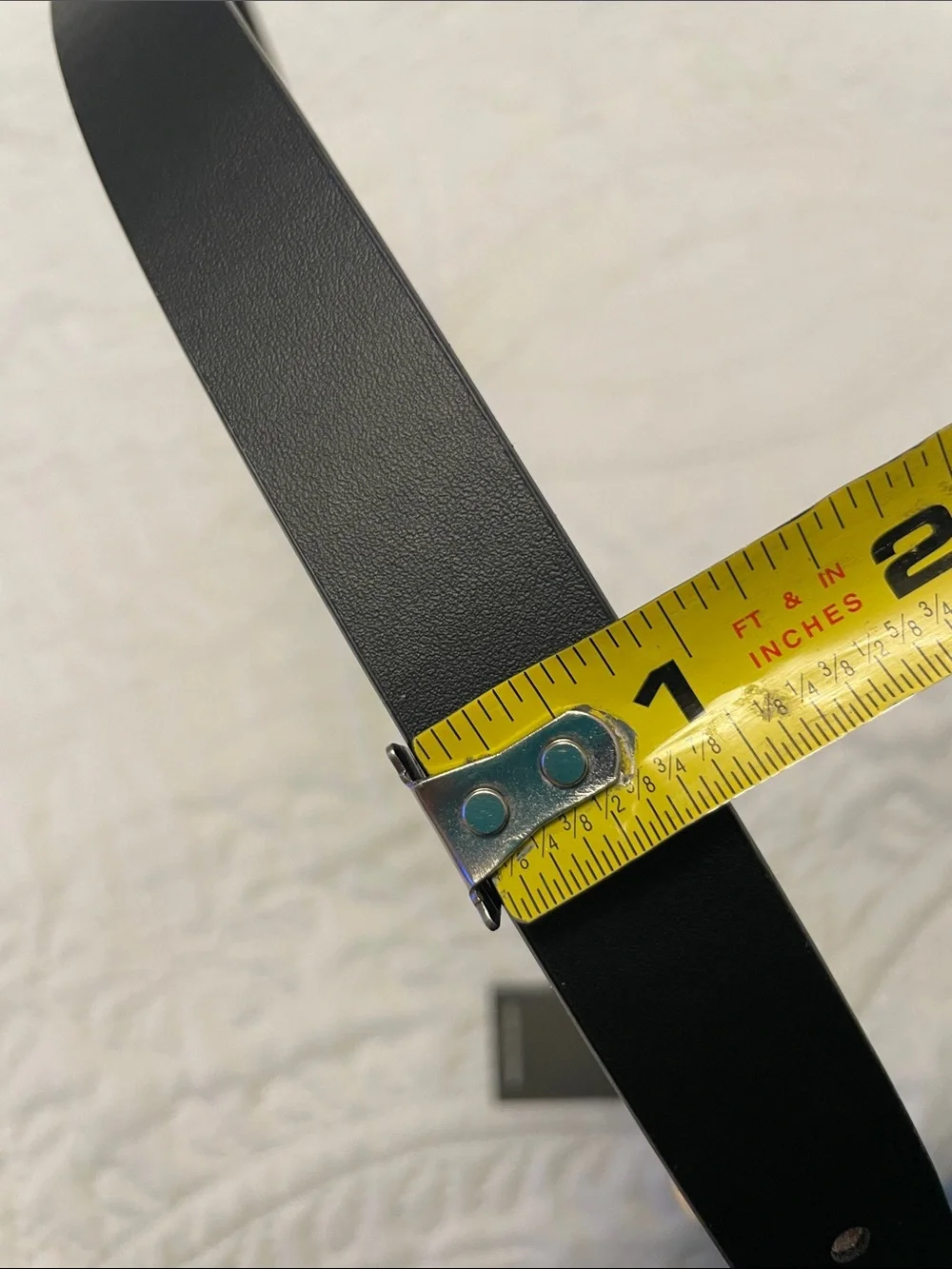 NWT SHEIN Black Faux Leather Belt with Gold Tone Buckle